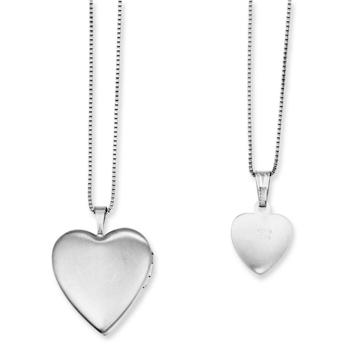 Polished and Satin Butterfly Heart Locket & Charm Pendant in Real 925 Sterling Silver