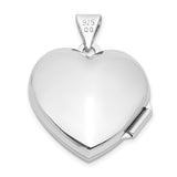 Sterling Silver Heart Shaped Locket Pendant with Scrollwork for Women