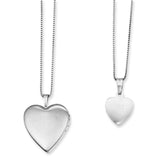 Heart Locket and Set Charm Pendant in Real 925 Sterling Silver