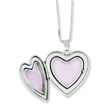 I Love You Heart Locket and Necklace Charm Pendant in Real 925 Sterling Silver