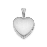 Sterling Silver Heart Locket Pendant, Polished Heart Necklace, Timeless Keepsake Jewelry for Women