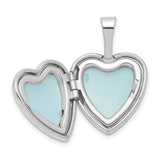Sterling Silver Heart Locket Pendant, Polished Heart Necklace, Timeless Keepsake Jewelry for Women