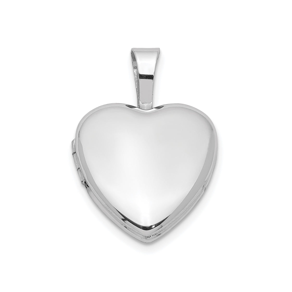 Sterling Silver Heart Locket Pendant, Polished Heart Necklace, Timeless Keepsake Jewelry for Women