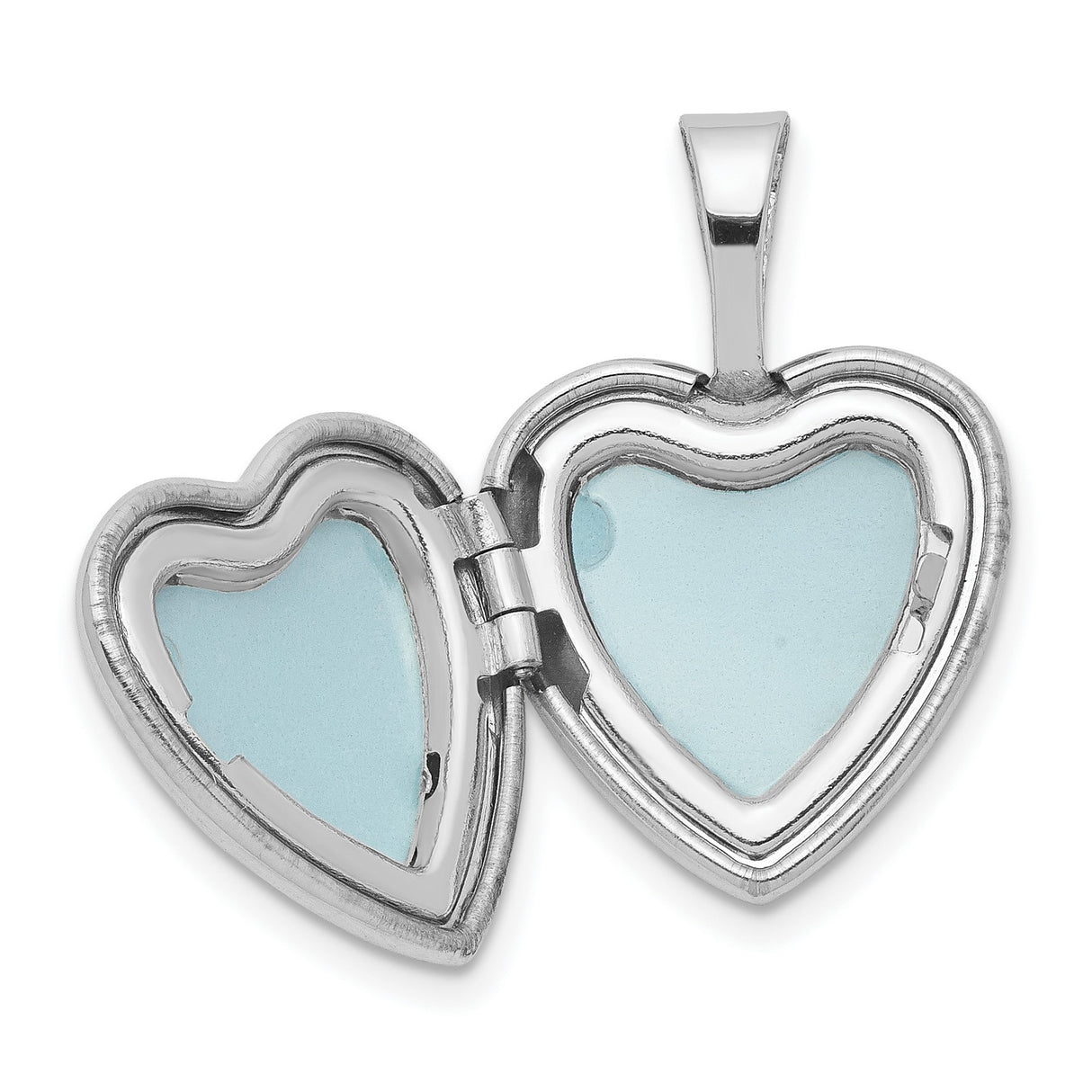Side Swirls 12mm Heart Locket Charm Pendant in Real 925 Sterling Silver