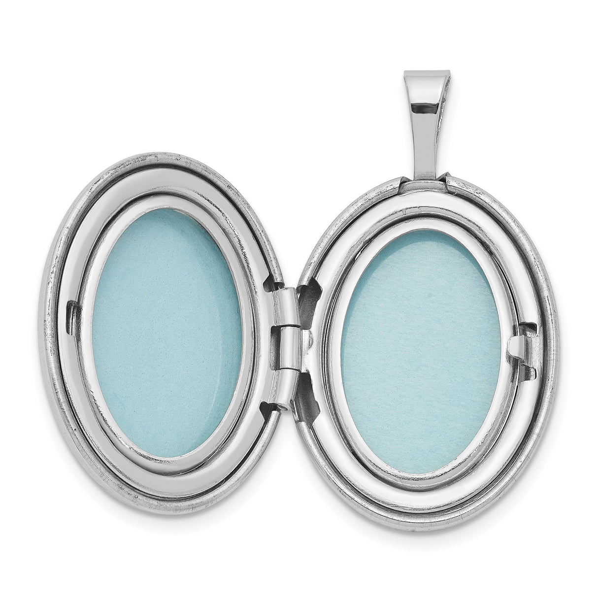 Sterling Silver Oval Locket Pendant with Diamond Accent, North Star Engraving, Celestial Theme