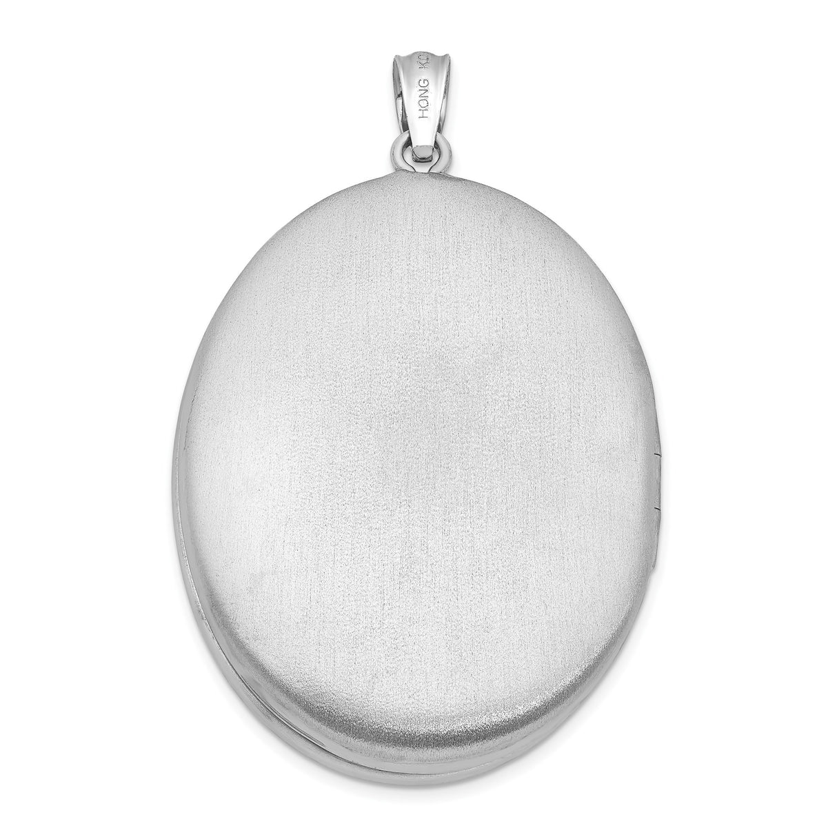 Sterling Silver Oval Photo Locket Pendant with Pink Flower and Swirling Vine Design