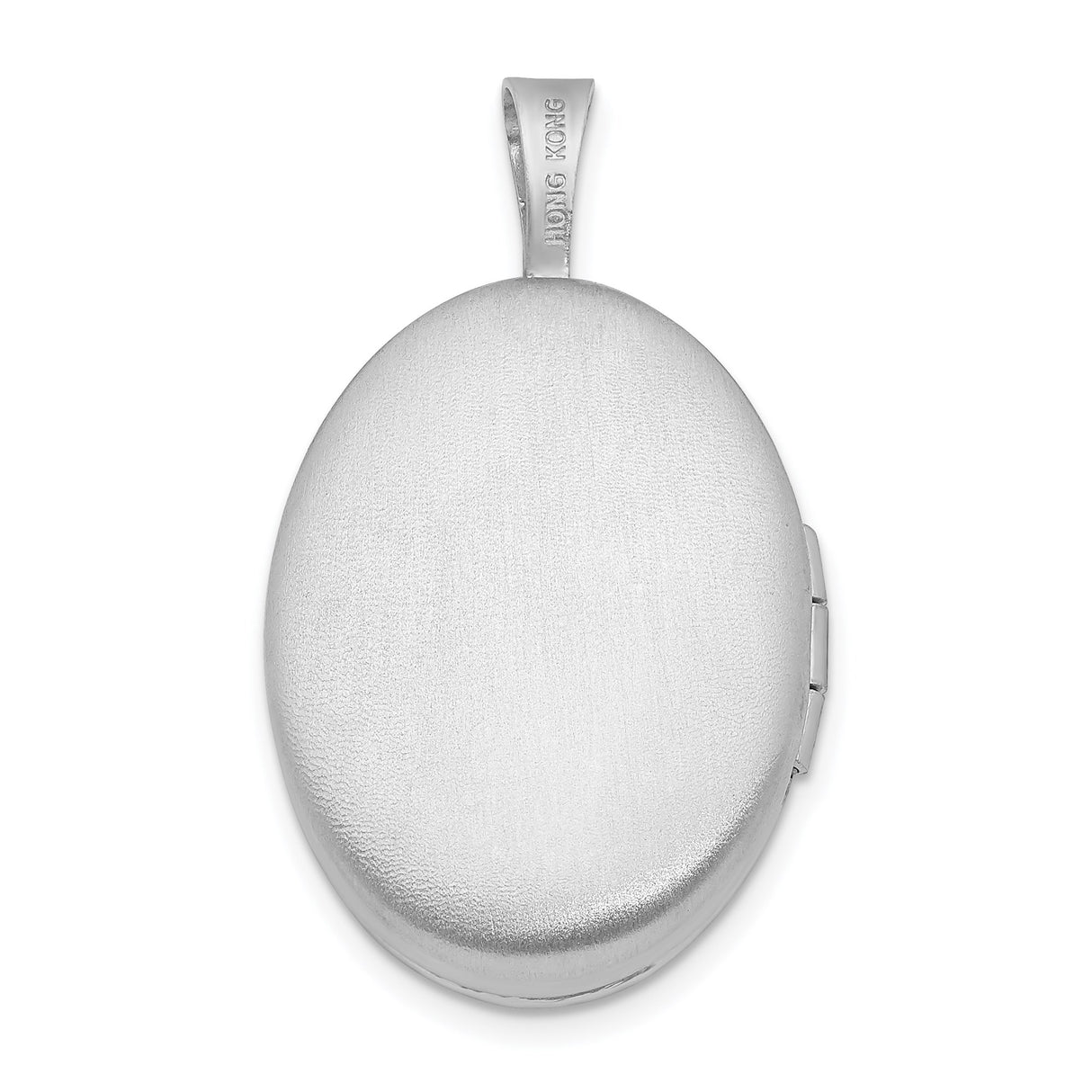 Sterling Silver Oval Locket Pendant with Diamond Accent, Compass Starburst Design, Vintage Border