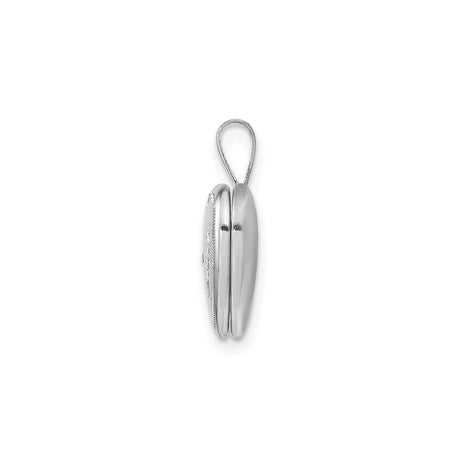 Sterling Silver Heart Locket Pendant with Diamond Accent, Sisterhood Keepsake Jewelry for Women