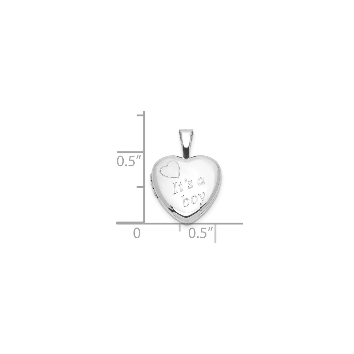 Sterling Silver Heart Locket Pendant, Its a Boy Motherhood Keepsake Jewelry