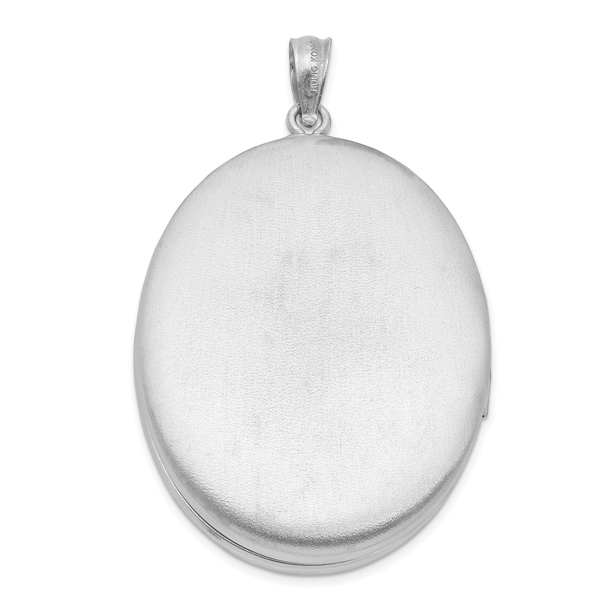 Sterling Silver Oval Locket Pendant with Pink Flower and Green Leaf Accents for Grandma