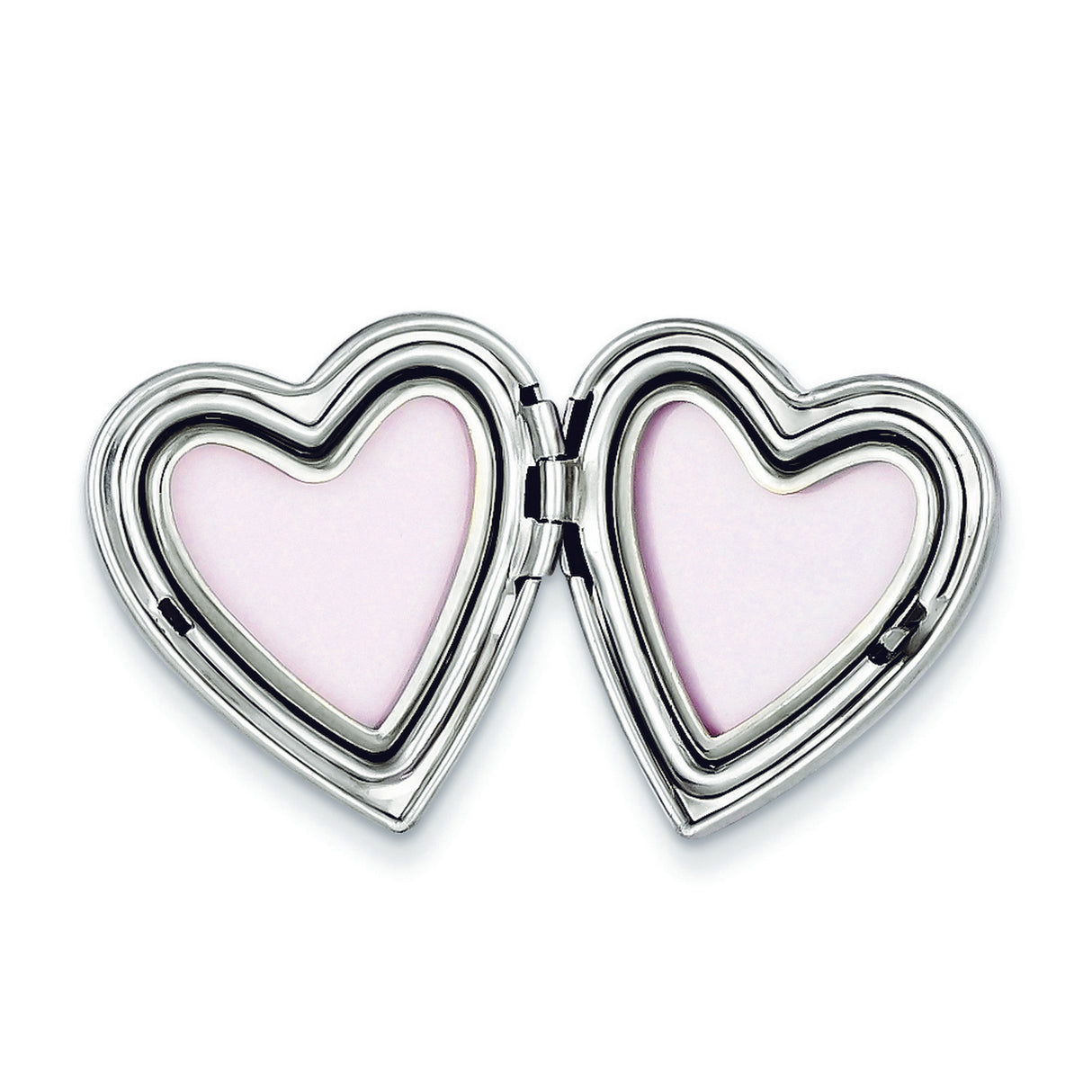 Mom W Enamel Flower 20mm Falling Heart Locket Charm Pendant in Real 925 Sterling Silver