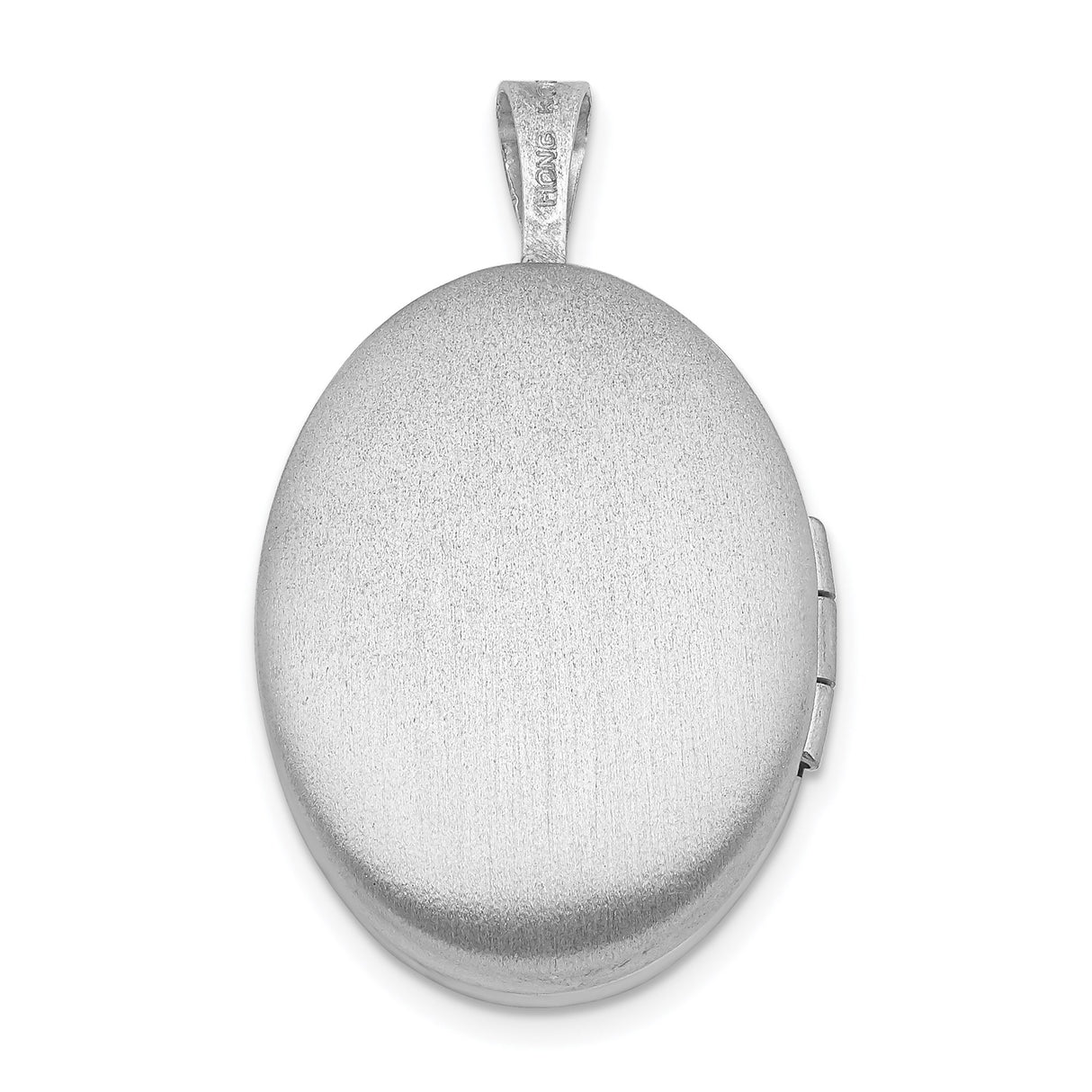 Sterling Silver Oval Locket with Pink Awareness Ribbon and Scrollwork Design for Women