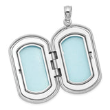 Sterling Silver Celtic Locket Pendant with Knotwork Border and Eternity Symbol