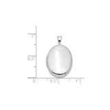 Sterling Silver Oval Locket Pendant with Polished Finish, Minimalist Memory Keepsake Design
