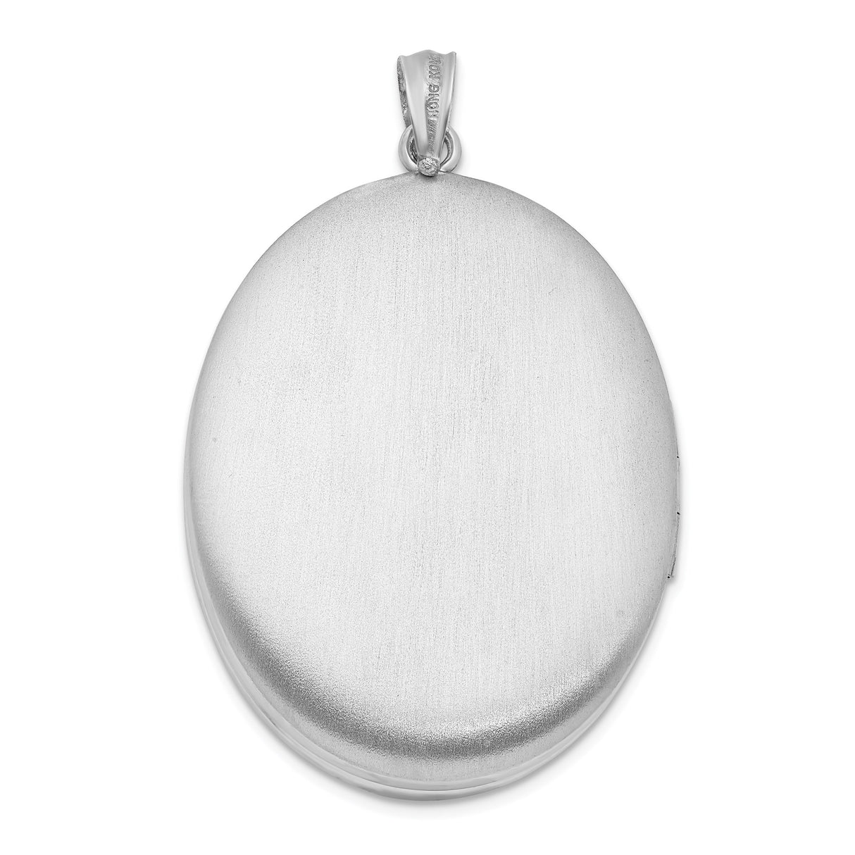 Sterling Silver Oval Locket Pendant with Diamond, Floral and Starburst Design, Vintage Style