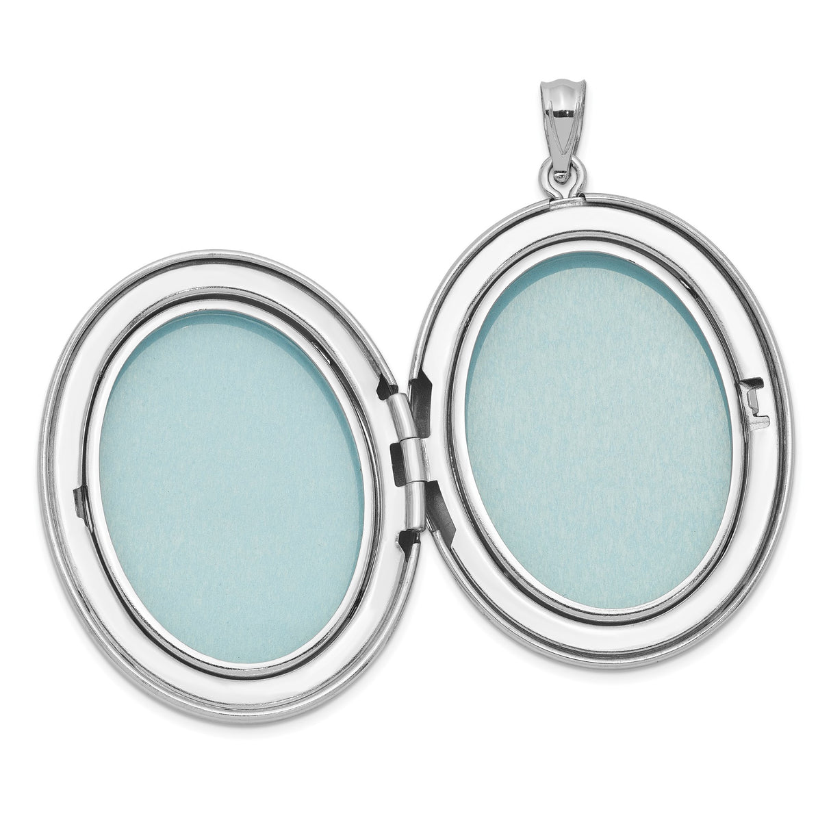 Sterling Silver Oval Locket Pendant with Diamond and North Star Design for Women