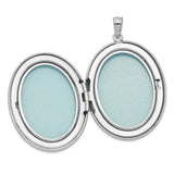 Sterling Silver Oval Locket Pendant with Diamond and North Star Design for Women