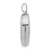 18mm Heart with Scrolls Locket Charm Pendant in Real 925 Sterling Silver