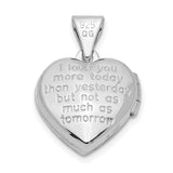 Dia Heart Locket Charm Pendant in Real 925 Sterling Silver