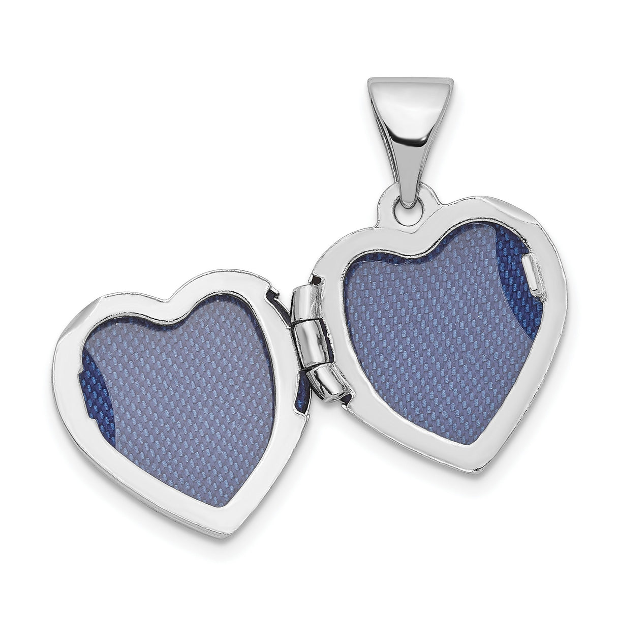 Dia Heart Locket Charm Pendant in Real 925 Sterling Silver