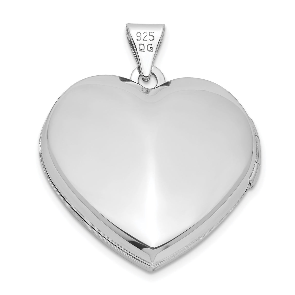 Sterling Silver Heart Locket Pendant with Gold Center Accent, Two-Tone Romantic Keepsake Necklace