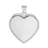 Sterling Silver Heart Locket Pendant with I Love You Message and Gold Tone Accent
