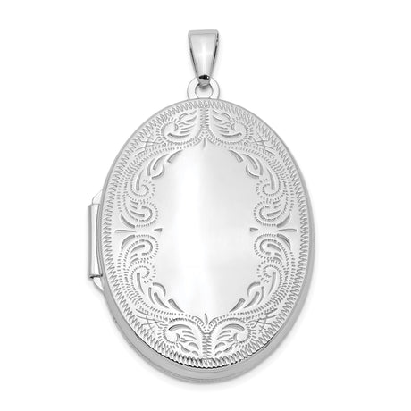 Sterling Silver Oval Locket Pendant with Floral Filigree, Vintage Memorial Jewelry for Women