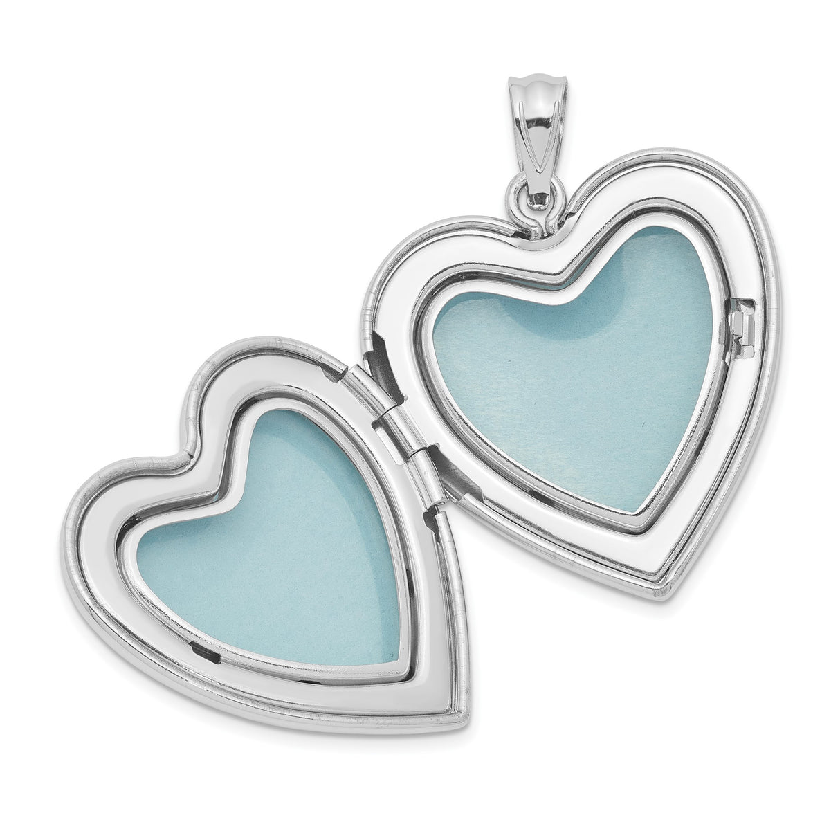 Sterling Silver Heart Locket Pendant with Handprints and Hearts Symbolizing Family Love