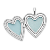 Enameled Flower Butterfly Heart Locket Charm Pendant in Real 925 Sterling Silver
