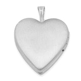 Sterling Silver Heart Locket Pendant with Butterflies and Rose Tone Flowers, Romantic Nature Style