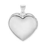 Sterling Silver Heart Locket Pendant with Gold Heart Accents, Romantic Family Keepsake Jewelry