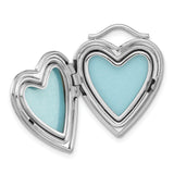 Sterling Silver Heart Locket Pendant with Etched Floral Branch Design, Vintage Inspired Keepsake