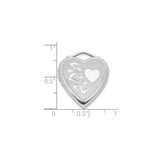 Sterling Silver Heart Locket Pendant with Etched Floral Branch Design, Vintage Inspired Keepsake