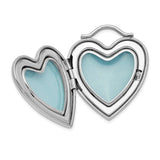 Always On My Mind Forever In My Heart Locket Charm Pendant in Real 925 Sterling Silver