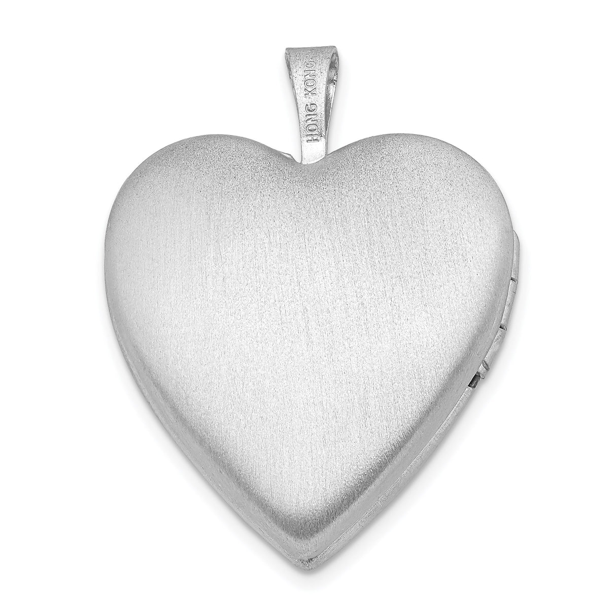 Sterling Silver Heart Memorial Locket with Diamond Accent, Teardrop Design, In Memory Engraving