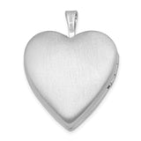 Sterling Silver Heart Memorial Locket with Diamond Accent, Teardrop Design, In Memory Engraving