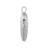 Sterling Silver Heart Locket Pendant with Te Amo and Floral Rose Accents for Women