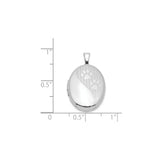 Sterling Silver Locket Pendant with Paw Print Design, Pet Memorial Jewelry for Women