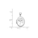 Sterling Silver Butterfly Locket Pendant with Oval Design, Nature-Inspired Keepsake for Women