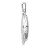 Sterling Silver Oval Locket Pendant with Floral and Leaf Design, Vintage Style Keepsake Jewelry