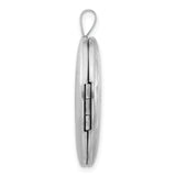 Chai Life Symbol Satin Finish Oval Locket Charm Pendant in Real 925 Sterling Silver