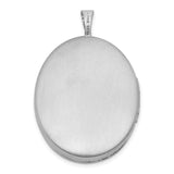 Chai Life Symbol Satin Finish Oval Locket Charm Pendant in Real 925 Sterling Silver