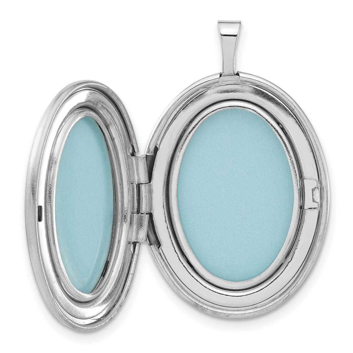 Chai Life Symbol Satin Finish Oval Locket Charm Pendant in Real 925 Sterling Silver