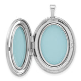 Chai Life Symbol Satin Finish Oval Locket Charm Pendant in Real 925 Sterling Silver