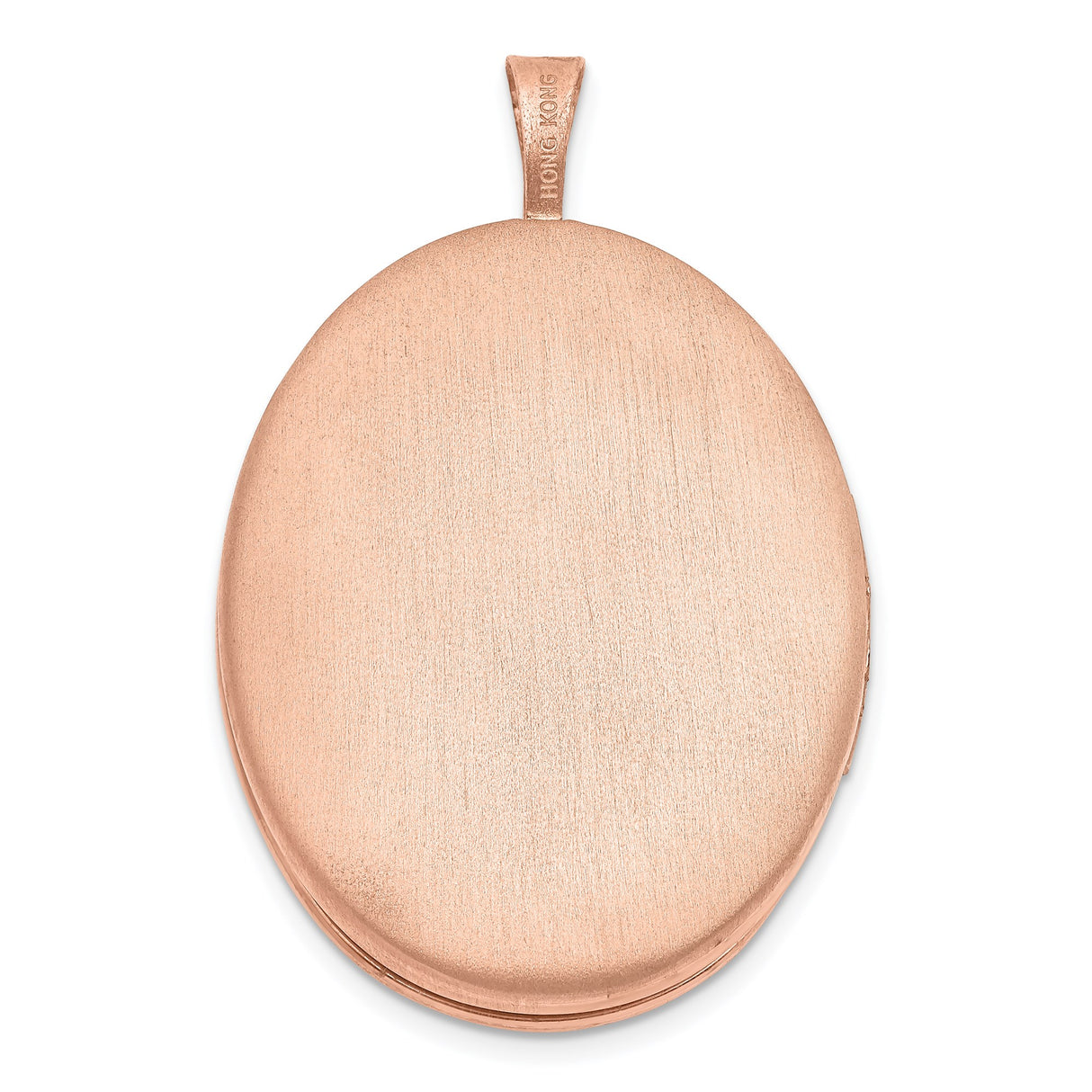 Sterling Silver Rose Gold-Plated Oval Locket Pendant with Floral Scroll Engraving, Vintage Keepsake