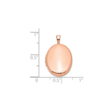 Sterling Silver Oval Locket Pendant, Rose Gold Finish, Polished, Sentimental Keepsake Jewelry