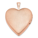 Sterling Silver Heart Locket Pendant, Rose Gold Accents, Sentimental Keepsake Jewelry for Women