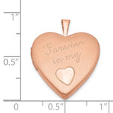20mm Forever in my Heart Locket Charm Pendant in Real 925 Sterling Silver