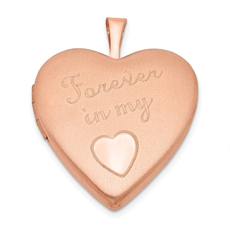 Sterling Silver Heart Locket Pendant, Rose Gold Accents, Sentimental Keepsake Jewelry for Women