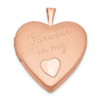 20mm Forever in my Heart Locket Charm Pendant in Real 925 Sterling Silver